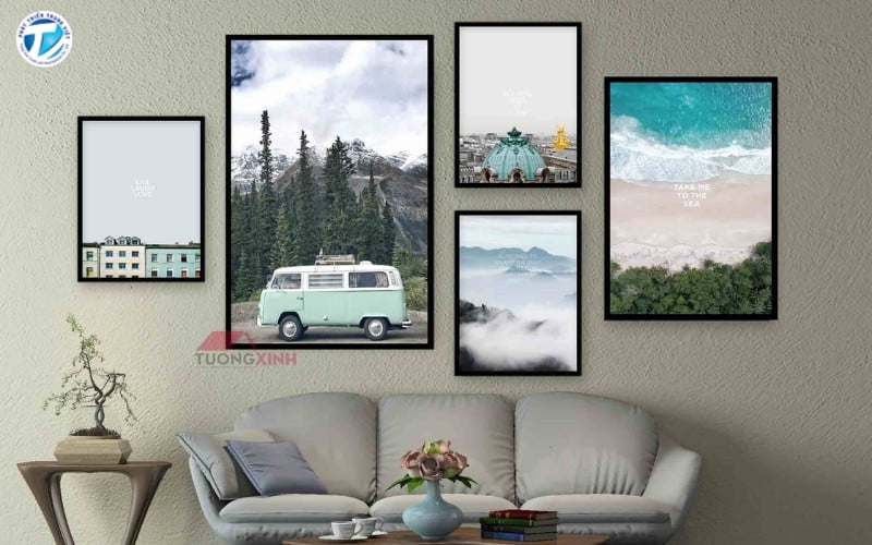 Tranh văn phòng làm bằng chất liệu canvas